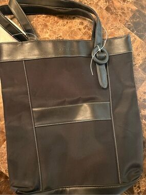 Givenchy Black Canvas and Leather-Trim Messenger Tote